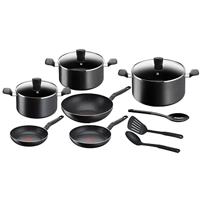 Super Cook 12 pc set Non-Stick Coating, Thermo-Signal Heat Indicator, Diffusion Base, Recipes B459SC84