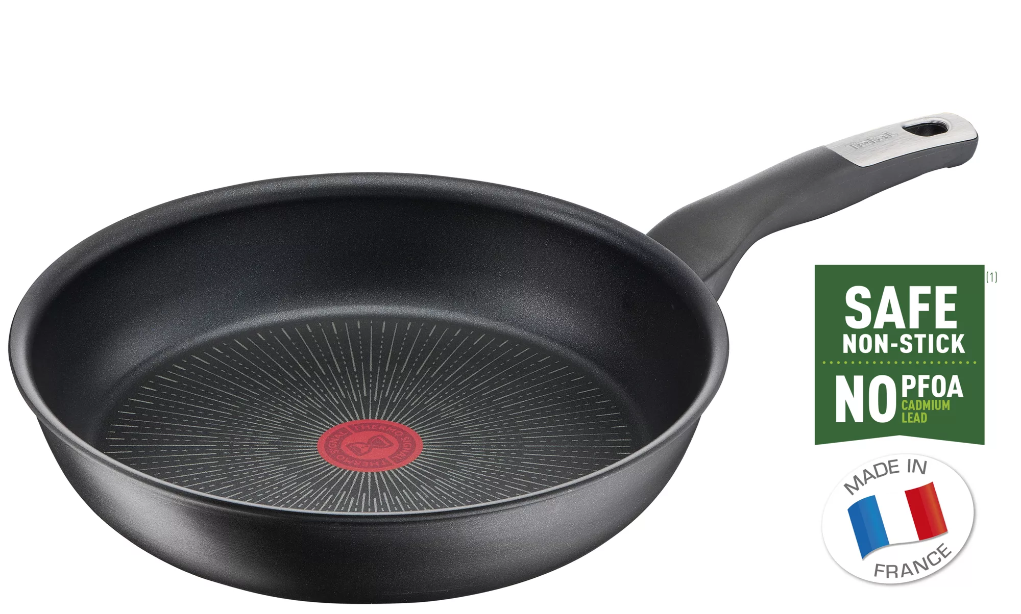 TEFAL Frying Pan | UNLIMITED Frypan 28 cm | Scratch resistance | 100% safe non stick coating | Thermo signal™ | Perfect searing | Made in France | Induction | 2 Years Warranty | G2550602