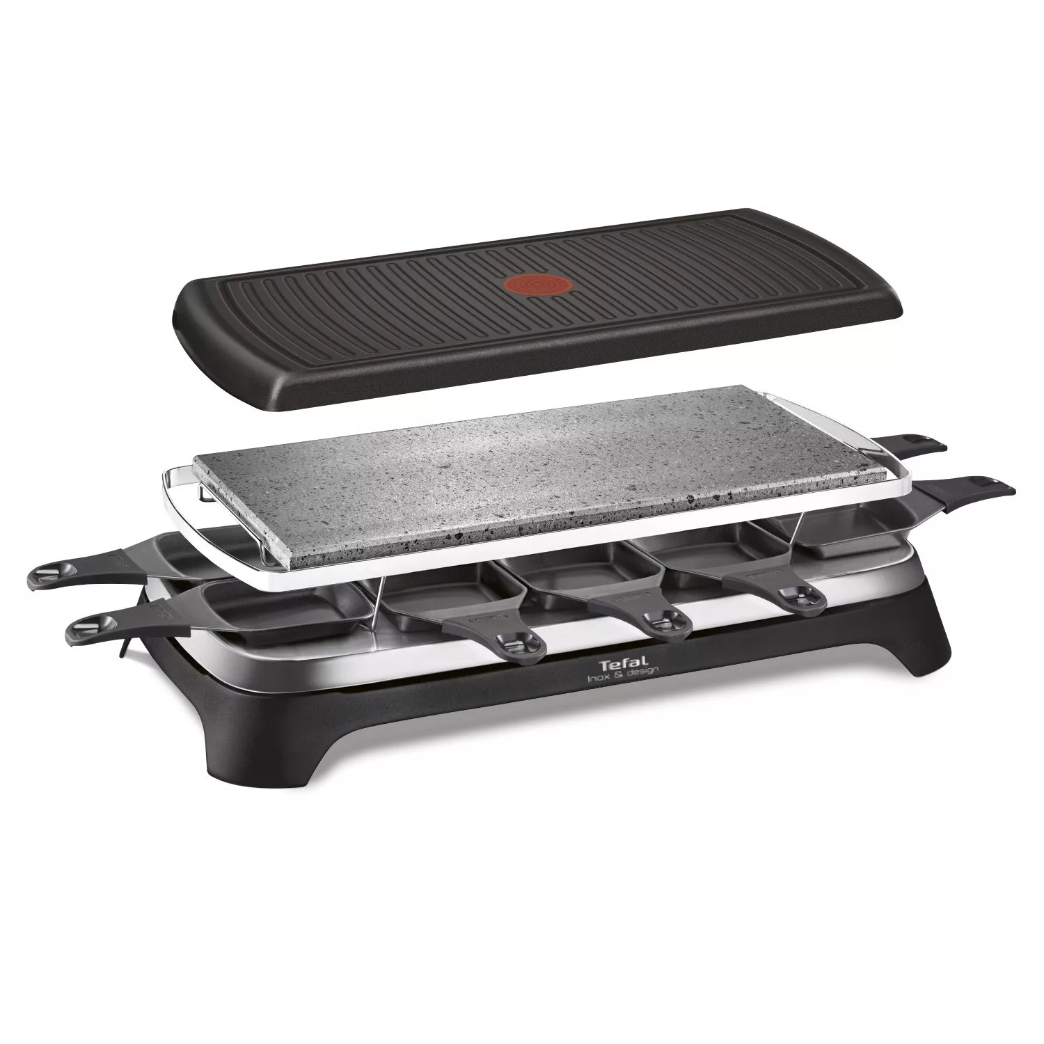  Raclette Pierrade 3-in-1| 1350W |3 Functions| Grill/Plancha|RE45A827