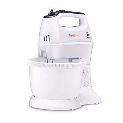 Moulinex HM311, Hand mixer with standbowl, egg-white whipping, dough kneading, Quickmix