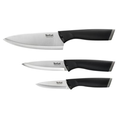 Comfort 3-Piece Set: Paring 9 cm + Chef 15 cm + Utility 12 cm Knives, Stainless Steel Blades, Safe Cover Blade K221S375