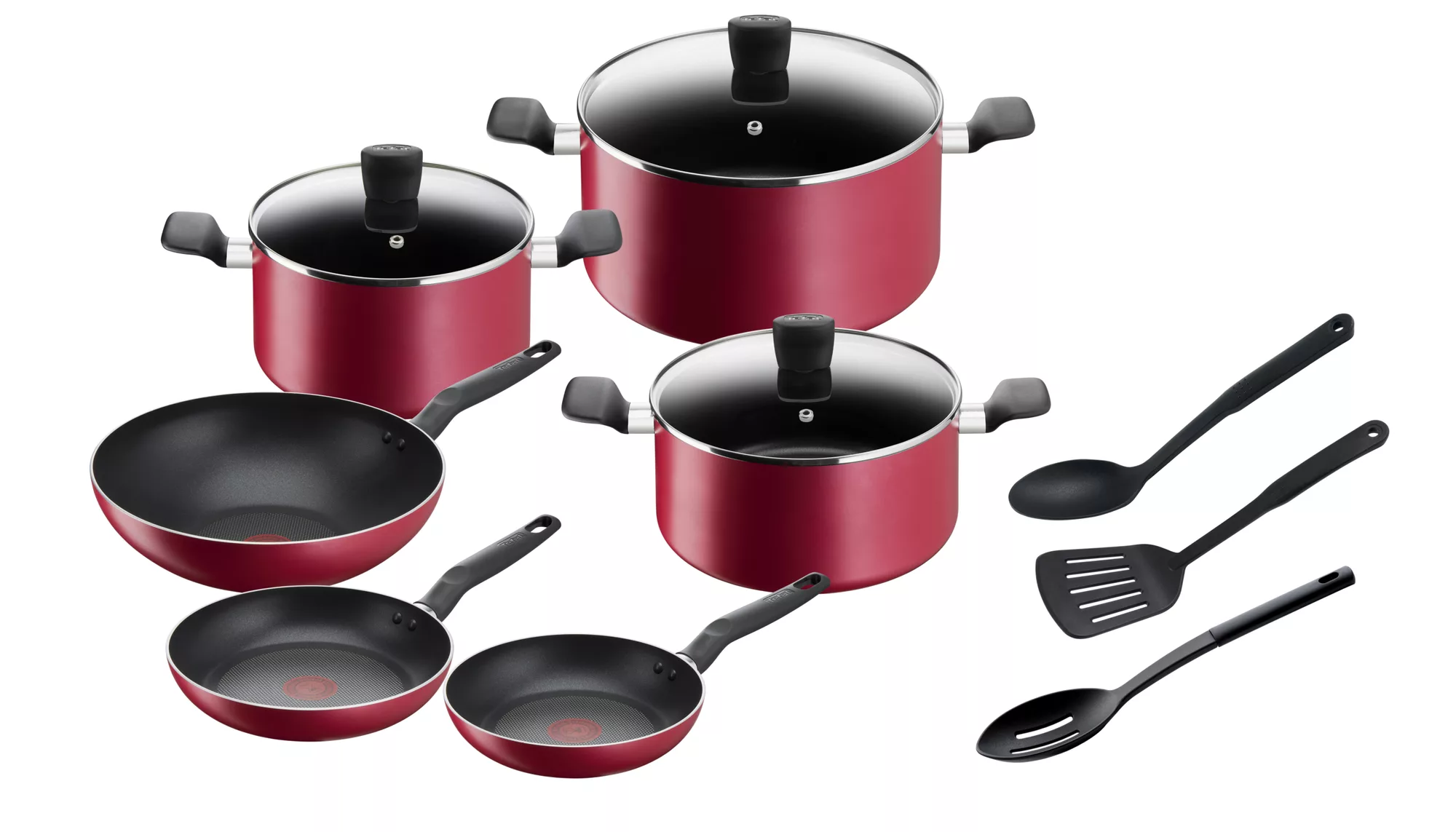Super Cook Set TEFAL Super Cook 12 pc set| frypans 22/24cm, wokpan28 cm, stewpots 22 ...