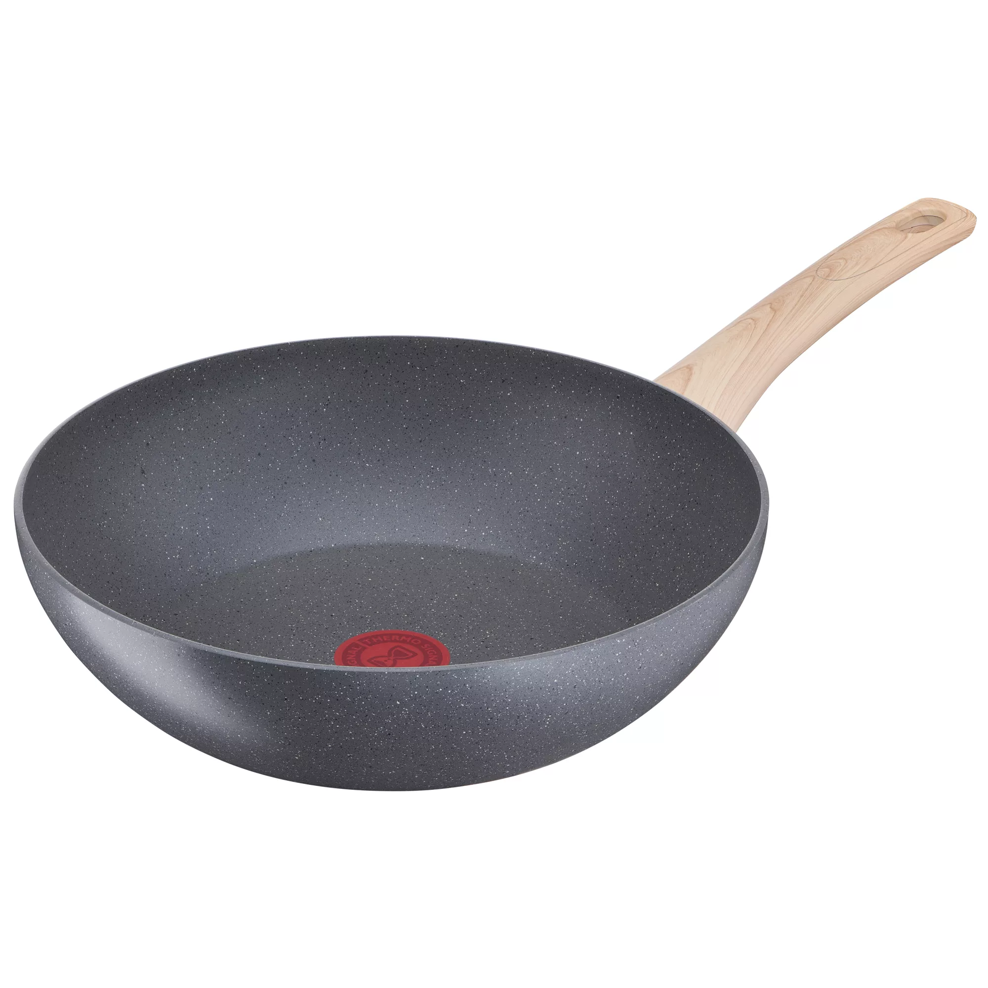 TEFAL Wok Pan | Natural Force 28cm Frying Pan |Easy cleaning |Mineralia+ non-stick coating |Natural minerals|Thermo-signal|Healthy cooking| Stir Fries |Safe| Made in France| 2 Years Warranty|G2661932