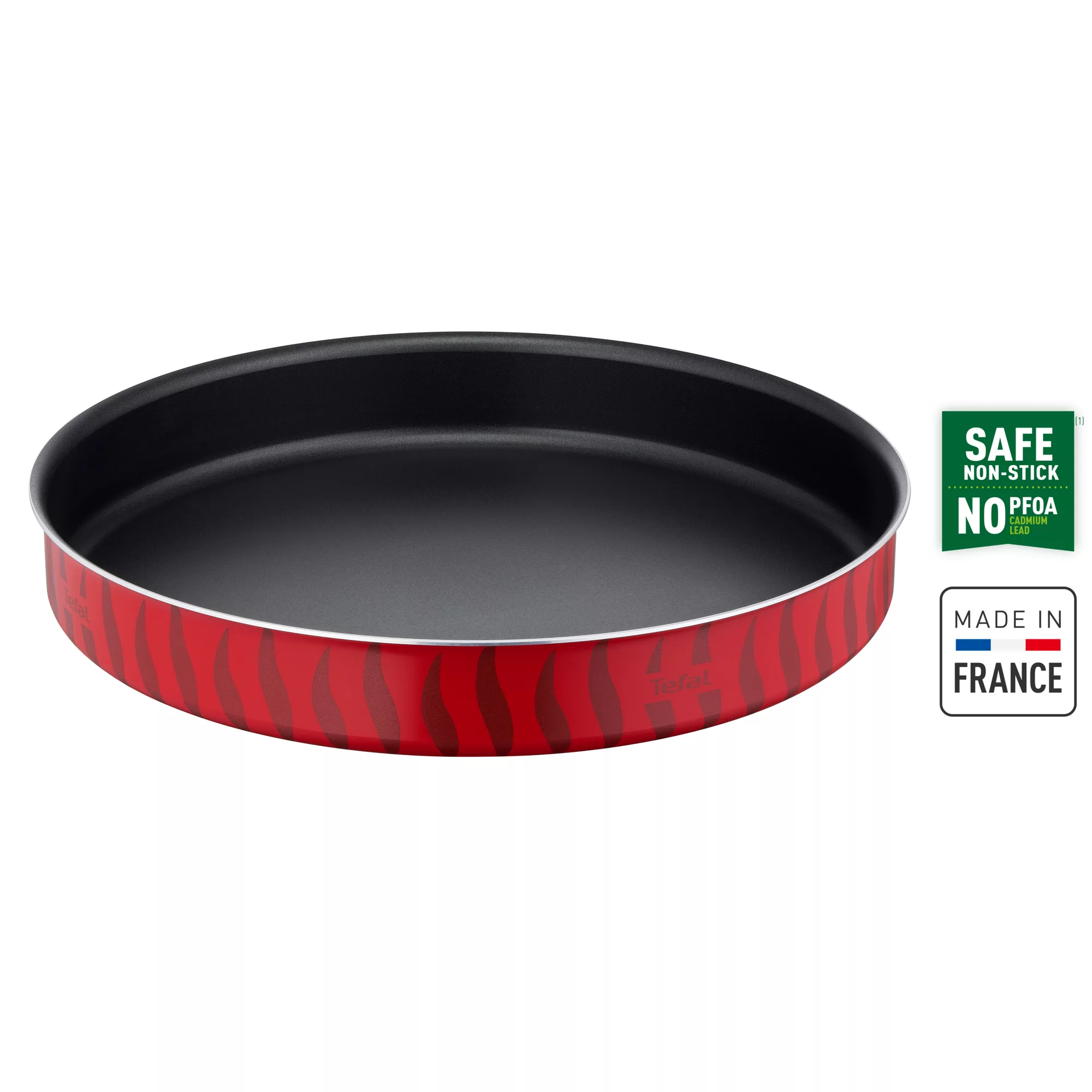 Tefal Les Spécialistes Kebbe 34cm, Non-Stick Coating, Aluminum, Heat Diffusion, Easy Cleaning, Red Bugatti, Made in France J5719483