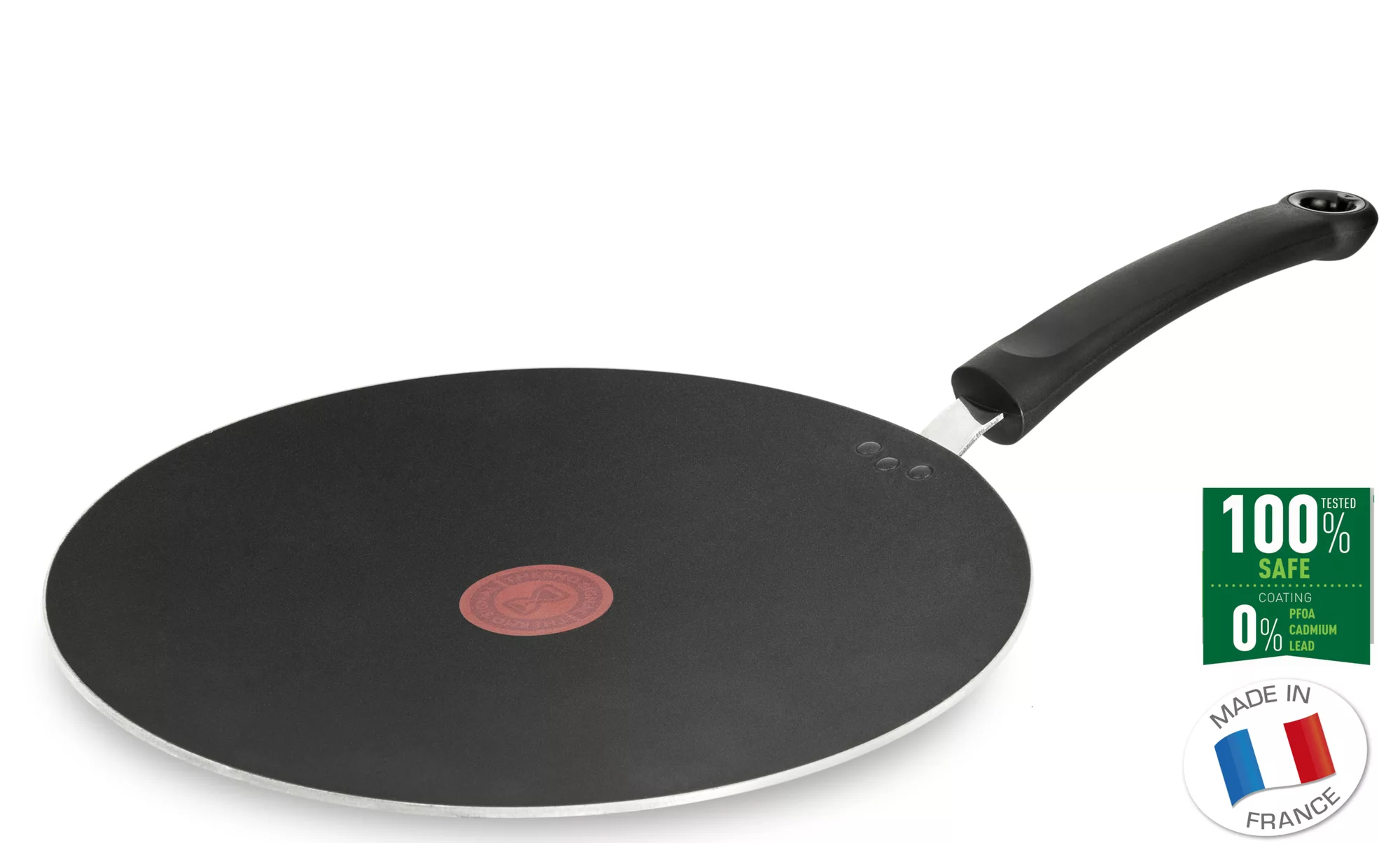 Tefal Tempo Flamme tawa 30 cm Easy clean, Safe non stick coating, Thermo Signal, heat indicator, France, Cooking searing recipe C3041583