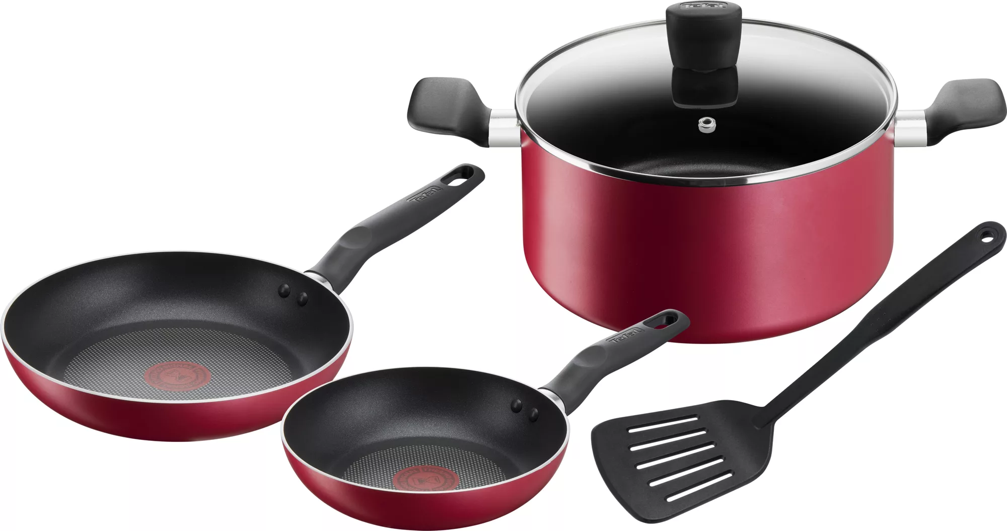 Cookware Set of 5 Pieces, Super Cook, Non-Stick with Thermo Signal, Black, 2 Years Warranty, B460S584