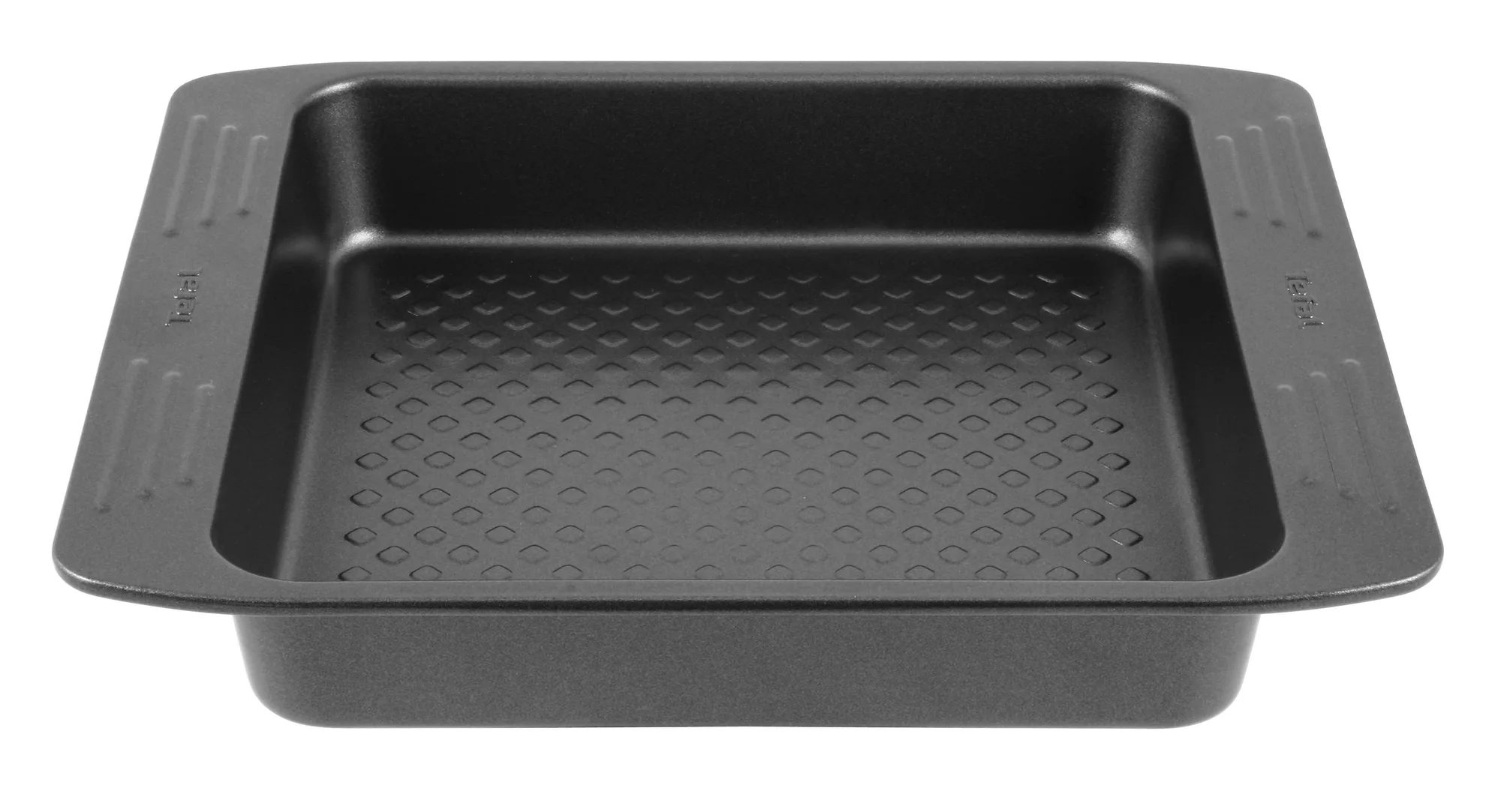 TEFAL صينية خبز | Easy Grip مربعة 21 × 21 سم | فولاذ كربوني | سهولة التعامل | مقابض كبيرة | طلاء غير لاصق | سهل الإفراج | سهل التنظيف | رمادي داكن | ضمان لمدة سنتين | J1625245