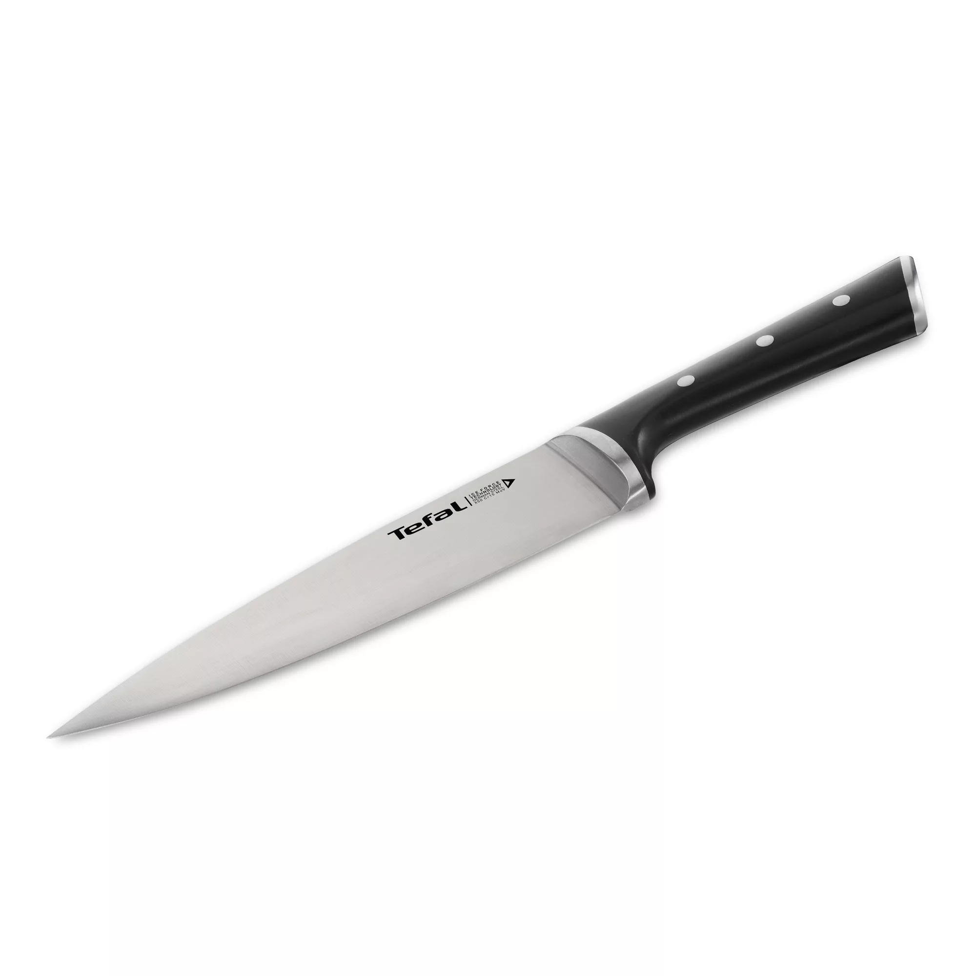 TEFAL Ice Force Bread Knife | 20 cm | Kitchen Knife | German Stainless Steel Blade | Long-Lasting Cutting Performance and Sharpness | Dishwasher safe | Black | 2 Years Warranty | K2320414