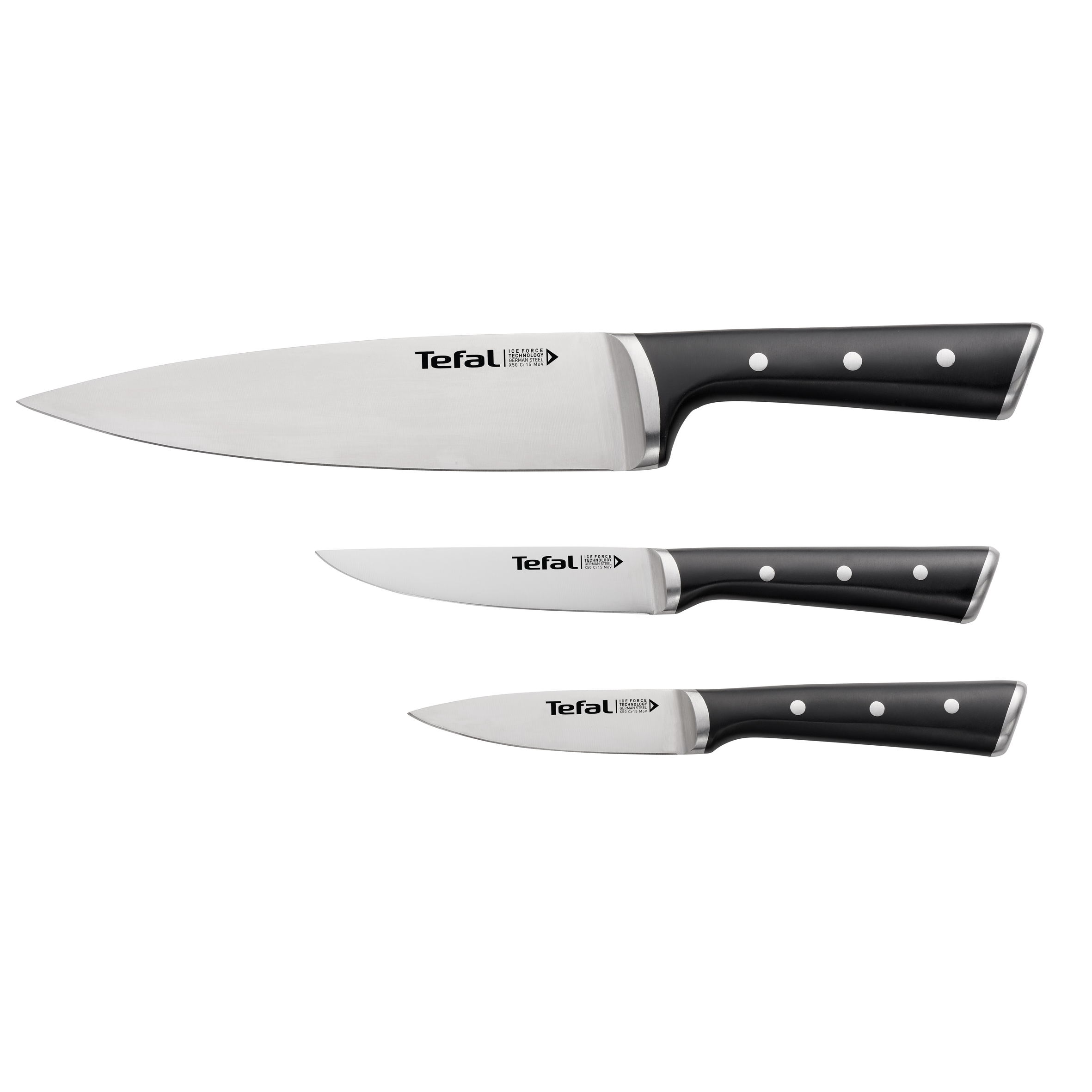 Ice Force 3-Piece Set, Superior Long-Lasting Sharpness, German Stainless Steel Blades, K2323S74