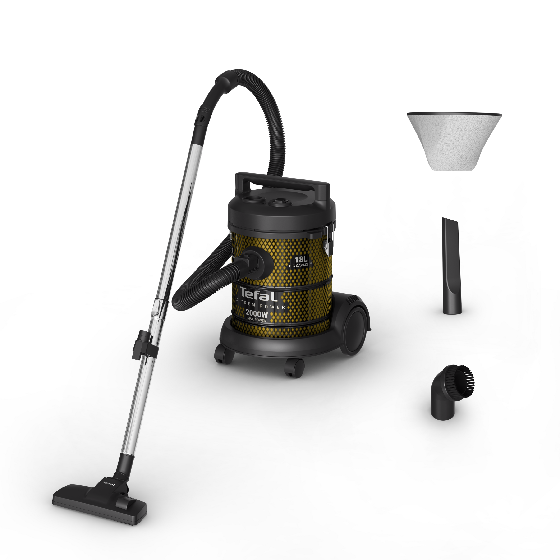 X-TREM POWER, Vacuum Cleaner, 2000W Powerful Performance, XXL 18L Dust Capacity, XXL 8m Cord, TW4015M0