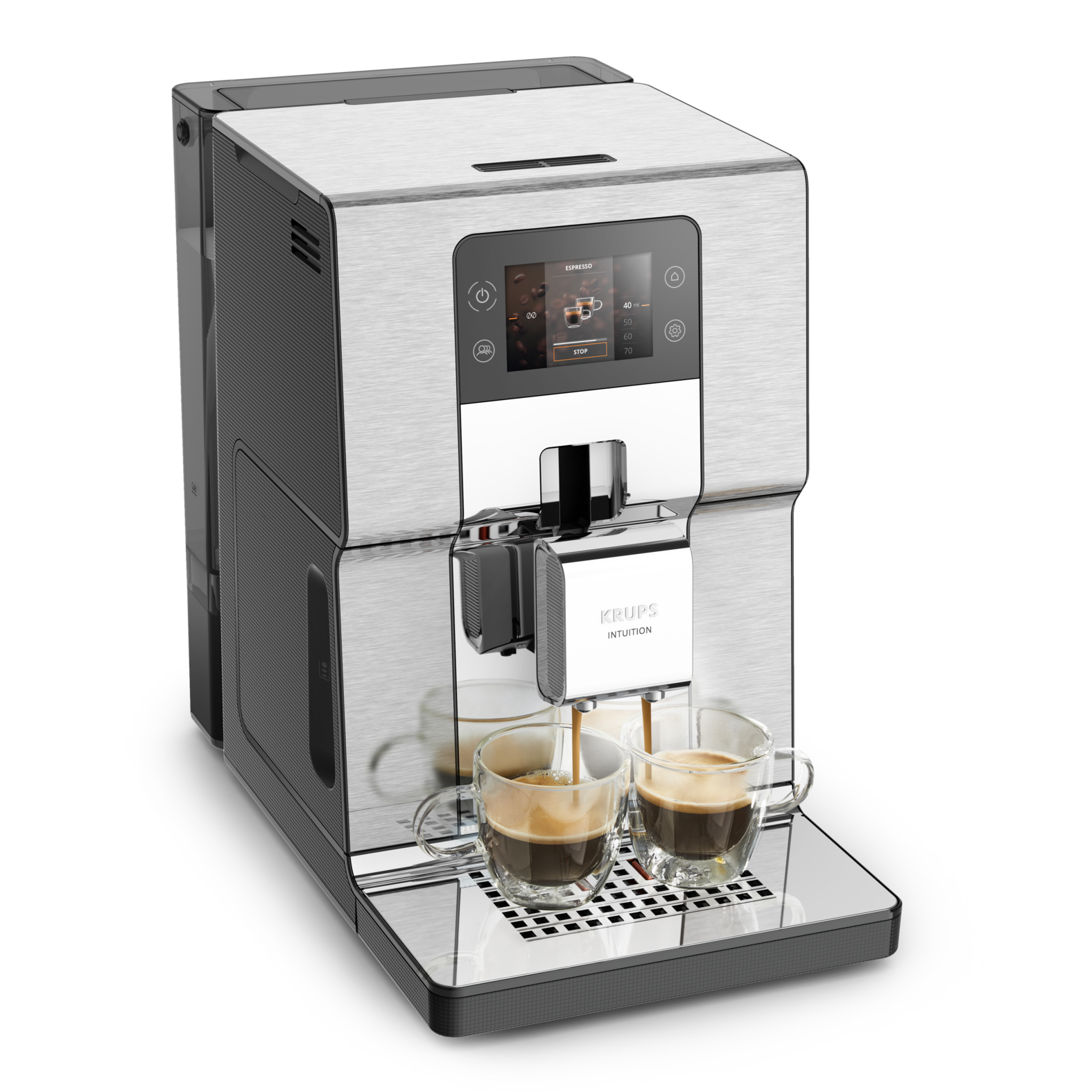 Intuition Experience +, Bean-To-Cup Coffee Machine, Quiet Coffee Machine, 20 Drinks, Brushed Stainless Steel