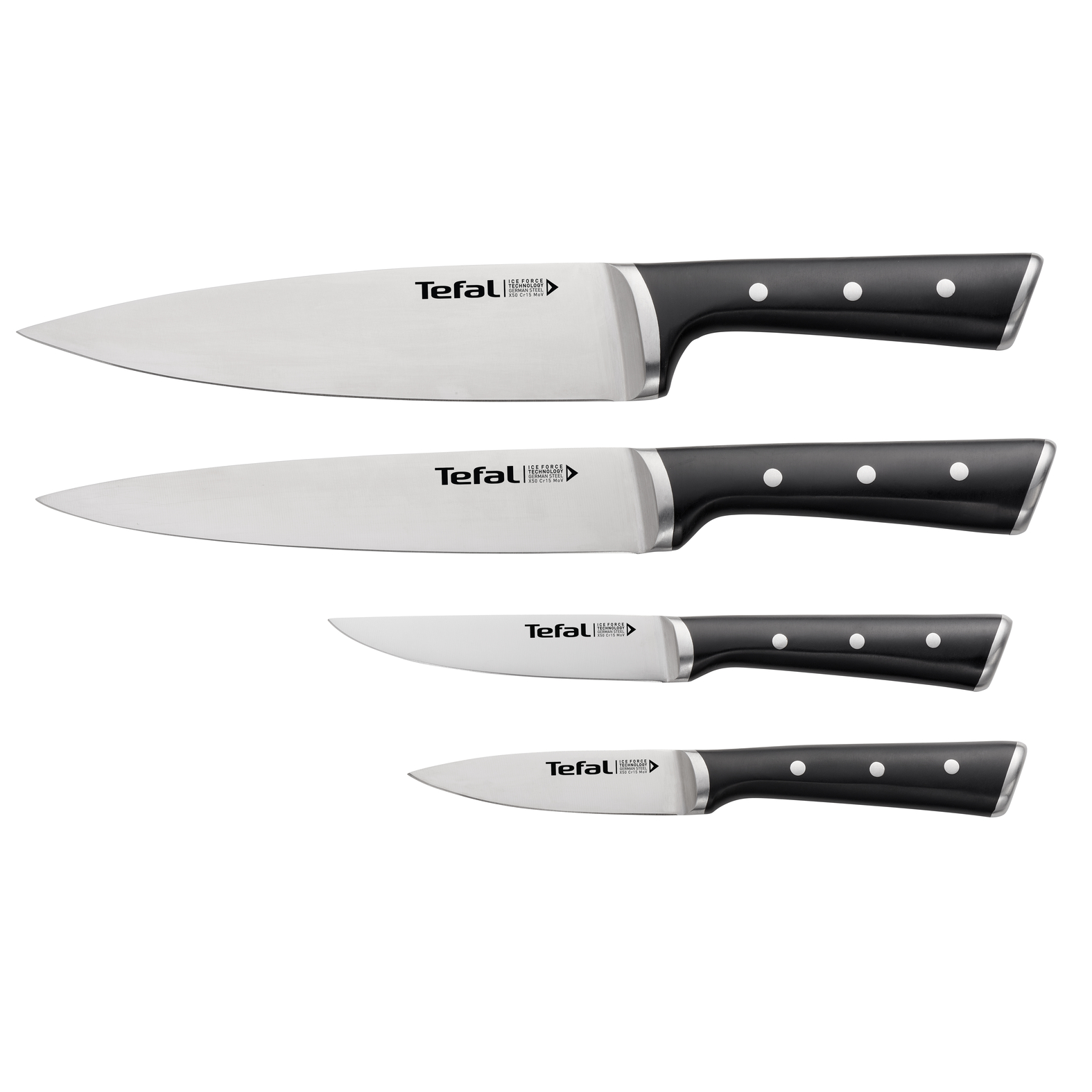 Ice Force, 4-Piece Knife Block Set, Superior Long-Lasting Sharpness, German Stainless Steel Blades, K2324S74