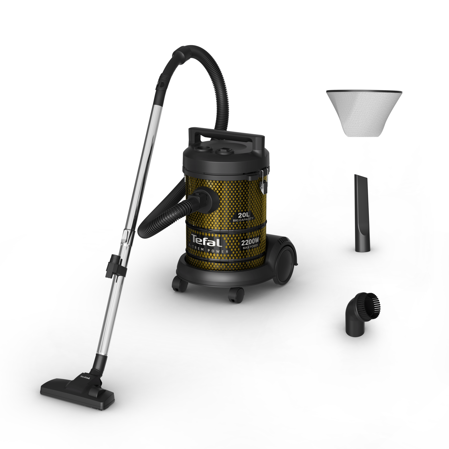 X-TREM POWER, Vacuum Cleaner, 2200W Powerful Performance, XXL 20L Dust Capacity, XXL 8m Cord, TW4025M0