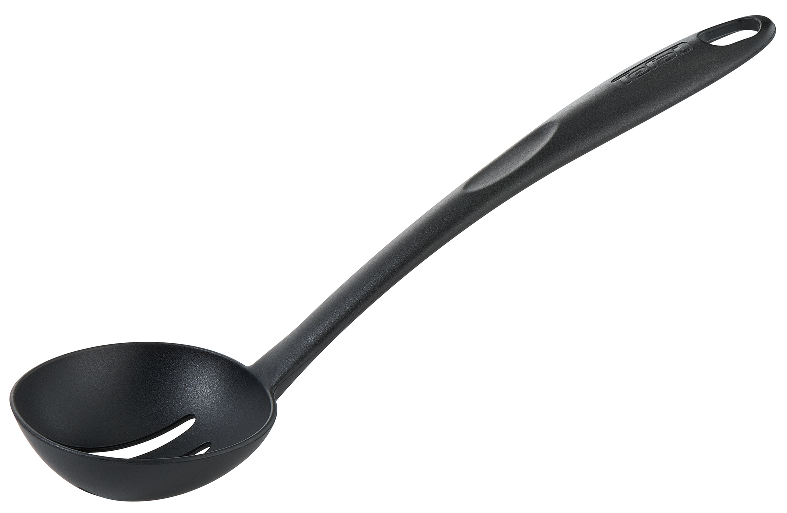 TEFAL Bienvenue Slotted Spoon| Kitcken Tool | High-Heat Resistance | Scratch-Free for Cookware | Dishwasher-Safe | Black | Plastic | Made in France | 2 Years Warranty | 2744512